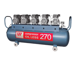 WuerWei W-615 - безмасляный компрессор для 7-ми стоматологических установок с ресивером 270 л (650 л/мин) W-615