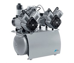 Durr Dental Quattro - безмасляный компрессор для 4 установок, c осушителем, с ресивером 50 литров, 230 л/мин, без шкафа 5452-51