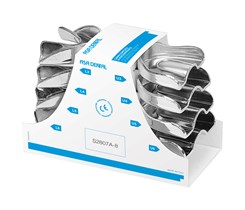 Asa Dental S2807A-8 - ложка слепочная, набор 8 штук, без перфорации с бортиками S2807A-8