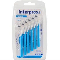 Ершики межзубные INTERPROX Plus Conical 1,7 мм, 6 шт. / Ортодонтические ершики для чистки межзубных промежутков и брекетов угловые 5251461