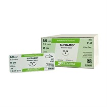 Супрамид (Supramid) черный 4/0, 1,5 EP, DS 18 (О/Р 3/8), 45см, 1шт, 6142, Resorba УТ-00005905