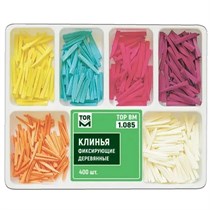 Клинья деревянные ассорти 6 типов (400шт) #1.085, ТОР ВМ 00000008832