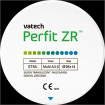 Диск многослойный из диоксида циркония Perfit ZR STML A3,5 - 20 - 98, NU20A3.5SMW, Vatech УТ-00011005
