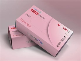 Перчатки нитриловые M (7-8) 100шт, розовые, MediOk УТ-00009012