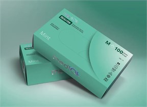 Перчатки нитриловые M (7-8), 100шт, зеленые ,MediOk УТ-00009014