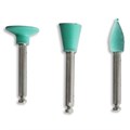 Полиры силиконовые Ensmart Pin Ассорти (зел. сред.), 30шт. (диск, пуля, чашки) на метал.ножке, (ENPS 70/1,2,3), Kagayaki 1231912996 - фото 322365