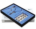 Medenta Rubber Dam Instruments TiAlN - комплект "Раббер Дам", 4 инструмента + 8 креплений с алюминий-титан-нитридным покрытием 129-Set-TN - фото 343878