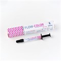 FLOW-COLOR – светоотверждаемый, микрогибридный, цветной композит, розовый, шприц 1 г st657543 - фото 344396