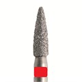 Бор алмазный 861 014 FG, красный, 5 шт. Форма: цилиндр с заостренным концом 861F.FG.014 - фото 347756