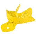 Asa Dental 2814-L1 - ложка слепочная нижняя малая (S) с перфорацией без бортиков, алюминий (желтая) 2814-L1 - фото 349805