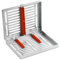 Asa Dental 2771-2R - лоток для инструментов на 5 инструментов с силиконовой внутренней рамкой красной, запирающийся 2771-2R - фото 350460