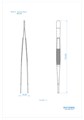Asa Dental 0635-4 - пинцет анатомический прямой с рифлением, 18 см 0635-4 - фото 351199