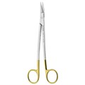 Asa Dental 0306-1TC - ножницы для десны N1 изогнутые с твердосплавными вставками и золотистыми ручками, 17 см 0306-1TC - фото 351583