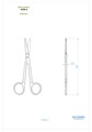 Asa Dental 0320-2 - ножницы для шовного материалы лигатурные, 13,5 см с выемкой на одной из рабочих частей 0320-2 - фото 351662