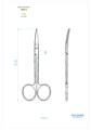 Asa Dental 0305-2 - ножницы для десны изогнутые по плоскости, 11,5 см 0305-2 - фото 351721