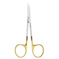 Asa Dental 0305-2TC - ножницы для десны изогнутые по плоскости с твердосплавными вставками и золотистыми ручками, 11 см 0305-2TC - фото 351784