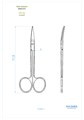 Asa Dental 0305-2TC - ножницы для десны изогнутые по плоскости с твердосплавными вставками и золотистыми ручками, 11 см 0305-2TC - фото 351785