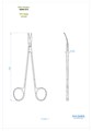 Asa Dental 0309-2TC - ножницы для десны N2 изогнутые по плоскости с твердосплавными вставками и золотистыми ручками, 16 см 0309-2TC - фото 351995
