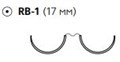Шовный материал Пролен 5/0, игла колющая 17 мм, 2 иглы, окружность 1/2, нить 90 см, окрашенный 12 шт/упак W8556 - фото 354344
