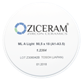 Многослойные заготовки диоксида циркония ZICERAM ML A Light 98,5 х22 (А1-А35) MLALight98-5х22(А1-А3) - фото 363731