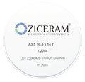 Заготовки диоксида циркония ZICERAM с оттенком А35 98,5 x14T, транслюцентные A3.598-5x14T - фото 363834
