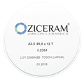 Заготовки диоксида циркония ZICERAM с оттенком А35 98,5 x12T, транслюцентные A3.598-5x12T - фото 363843