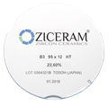 Заготовки диоксида циркония ZICERAM с оттенком В3 95 x12HT, супертранслюцентные. B395x12HT - фото 364108