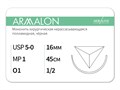 Нерассасывающаяся нитьARMALON/Армалон (5-0) 45 см - материал хирургический шовный стерильный с атравматической обратно-режущей иглой L3104516141--(L4104516141)-уп - фото 377866