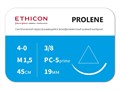 Пролен 4/0, 45 см игла, 19 мм, П-режущая 3/8 кр, ETHICON (США) W8011T - фото 379548
