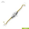 1504F TiN Инструмент для моделирования. Эргономичная ручка Ø10mm. Покрытие Gold 1504F-TiN - фото 379574