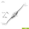 Fabri 1382F - удлиненная узкая гладилка SLIM c цилиндрическим штопфером, диаметр 1,0мм, с эргономичной ручкой, диаметр 10мм, без покрытия 1382F - фото 379661