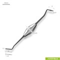 1372F Black Узкая гладилка с  конусовидным штопфером Ø0.9mm. Эргономичная ручка Ø10mm. Покрытие Black 1372F-Black - фото 379780