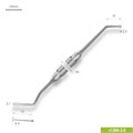 1304-2,0 Удлиненная средняя гладилка с штопфером-шариком Ø2.0mm. Ручка Ø6mm 1304-2-0 - фото 379820