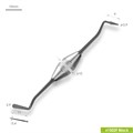 1502F Black Средняя  гладилка с  конусовидным штопфером Ø0.9mm. Эргономичная ручка Ø10mm. Покрытие Black 1502F-Black - фото 379924