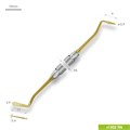 Средняя  гладилка с  конусовидным штопфером Ø0.9mm. Ручка Ø6mm. Покрытие Gold 1502-TiN - фото 379930