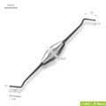 1303-1,5F Black Узкая гладилка с двухугловым штопфером-шариком Ø1.5mm. Эргономичная ручка Ø10mm. Покрытие Black 1303-1-5F-Black - фото 379953