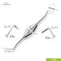 1383F Двухсторонняя прямая/дистальная гладилка SLIM. Эргономичная ручка Ø10mm 1383F - фото 379959