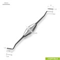 1329F Black Малая двухсторонняя гладилка - пакер. Эргономичная ручка Ø10mm. Покрытие Black 1329F-Black - фото 379992