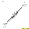 1329F Малая двухсторонняя гладилка - пакер. Эргономичная ручка Ø10mm 1329F - фото 380015