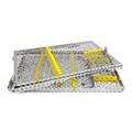 Кассета IMS Infinity DIN Surgery, хирургическая, 18 инструментов, 290х184х34, отделение для аксессуаров, желтая IMEDIN185S - фото 381435