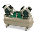 EKOM DK50 2X2V/110 - безмасляный компрессор для 4-х стоматологических установок без кожуха, без осушителя, с ресивером 110 л 404101005-403 - фото 382678