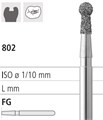 Боры стоматологические алмазные FG 802/018, зел., 6шт. ISO код 314002534018, арт: FG301/6 C FG301/6C - фото 386505