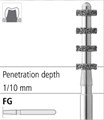 Боры стоматологические алмазные FG 834/008, 6шт. ISO код 314552524027, арт: FGS8/6 FGS8/6 - фото 386509