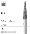 Боры стоматологические алмазные FG 851/012, 6шт. ISO код 314219524012, арт: FG19/6 FG19/6 - фото 386664