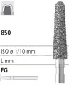 Боры стоматологические алмазные FG 850/022, зел., 6шт. ISO код 314199534022, арт: FG237/6 C FG237/6C - фото 386713