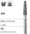 Боры стоматологические алмазные FG 846/016, зел., 6шт. ISO код 314171534016, арт: FG109/6 C FG109/6C - фото 387359