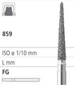 Боры стоматологические алмазные FG 859/012, син., 6шт. ISO код 314167524012, арт: FG80D3/6 FG80D3/6 - фото 387369