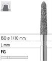 Боры стоматологические алмазные FG 878К/018, зел., 6шт. ISO код 314298534018, арт: FG183/6 C FG183/6C - фото 387370
