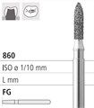 Боры стоматологические алмазные FG 860/012, оранжевый, 6шт. ISO код 314247494012., арт: FG9205/6 FG9205/6 - фото 387424