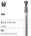 Боры стоматологические алмазные FG 806/018, 6шт. ISO код 314019524018, арт: FG302/6 FG302/6 - фото 387654